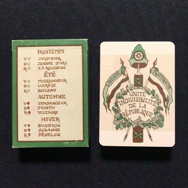 CARTE DA GIOCO JEU DES 4 SAISONS DE L'AN II - DUSSERRE - PLAYING CARDS RETRO