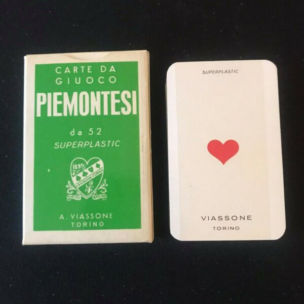 CARTE DA GIOCO REGIONALI PIEMONTESI N.4 VIASSONE - VINTAGE RARE - D3