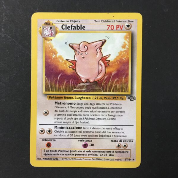 CARTA POKEMON CLEFABLE JUNGLE ITA