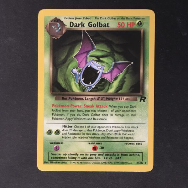 CARTA POKEMON DARK GOLBAT TEAM ROCKET