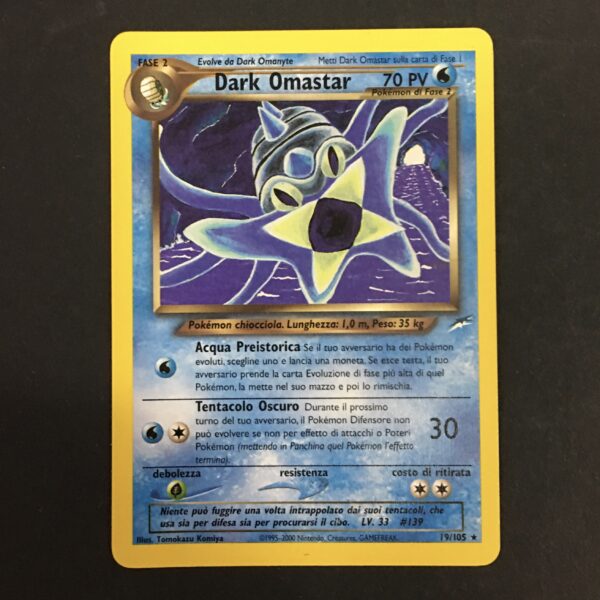 CARTA POKEMON DARK OMASTAR NEO DESTINY ITA