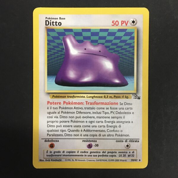 CARTA POKEMON DITTO FOSSIL ITA