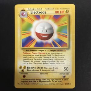 CARTA POKEMON ELECTRODE SET BASE