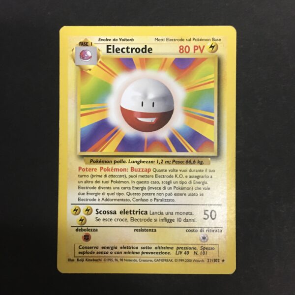 CARTA POKEMON ELECTRODE SET BASE ITA