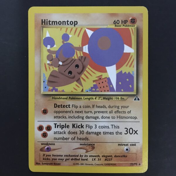 CARTA POKEMON HITMONTOP NEO DISCOVERY