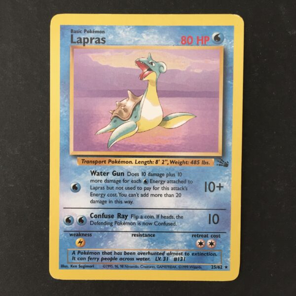 CARTA POKEMON LAPRAS FOSSIL