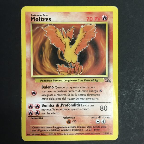 CARTA POKEMON MOLTRES FOSSIL ITA