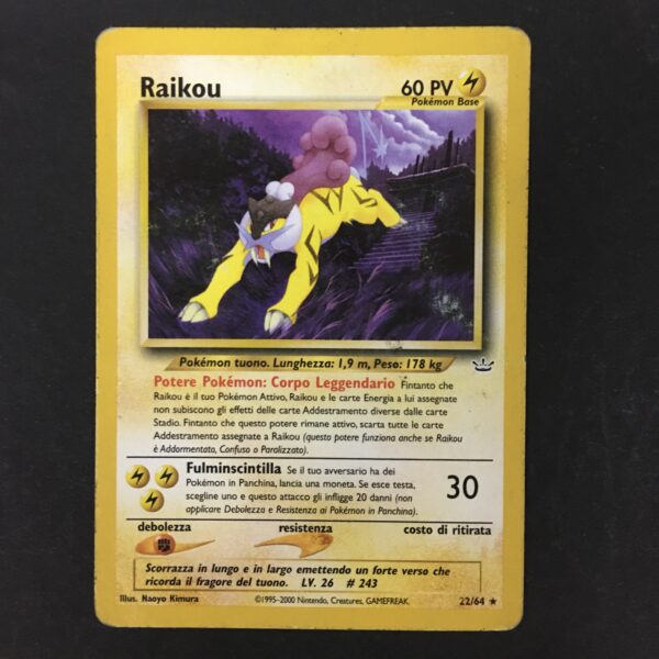 CARTA POKEMON RAIKOU NEO REVELATION