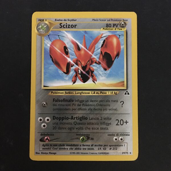 CARTA POKEMON SCIZOR NEO DISCOVERY ITA