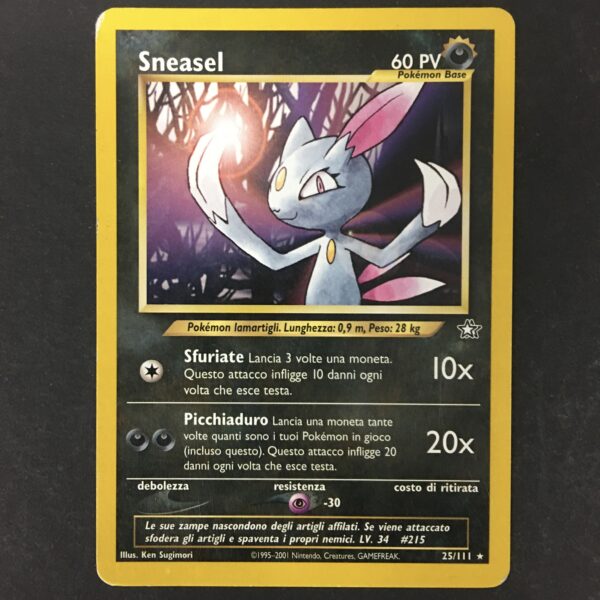 CARTA POKEMON SNEASEL NEO GENESIS ITA