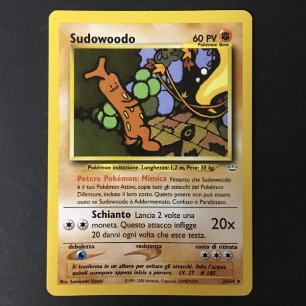 CARTA POKEMON SUDOWOODO NEO REVELATION ITA