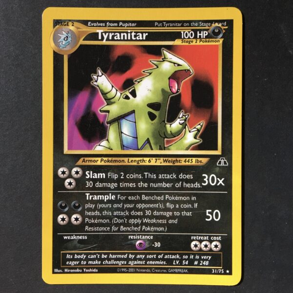 CARTA POKEMON TYRANITAR NEO DISCOVERY