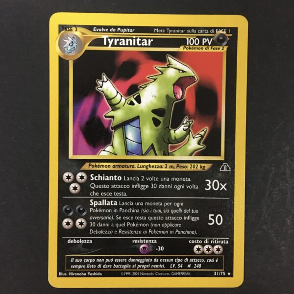 CARTA POKEMON TYRANITAR NEO DISCOVERY ITA