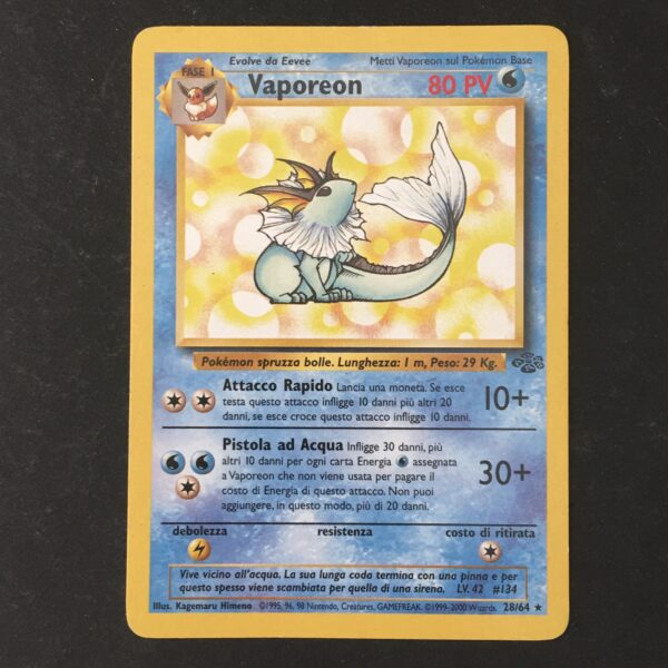 CARTA POKEMON VAPOREON JUNGLE ITA