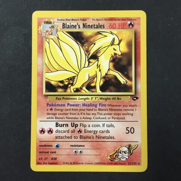 CARTA POKEMON BLAINE'S NINETALES GYM CHALLENGE ENG