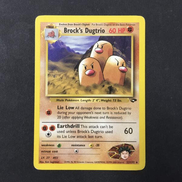 CARTA POKEMON BROCK'S DUGTRIO GYM CHALLENGE ENG