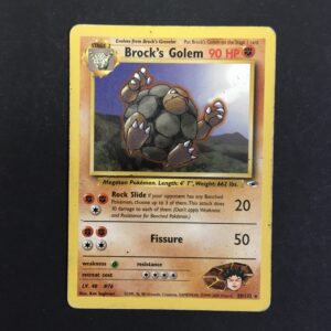 CARTA POKEMON BROCK'S GOLEM GYM HEROES ENG