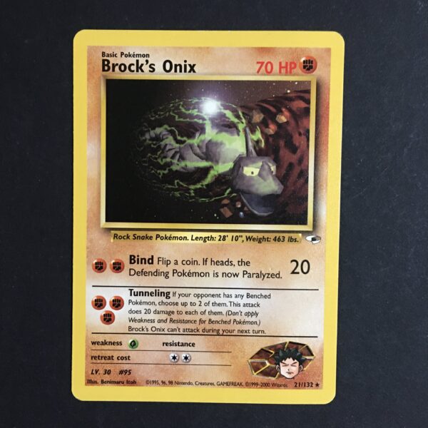 CARTA POKEMON BROCK'S ONIX GYM HEROES ENG