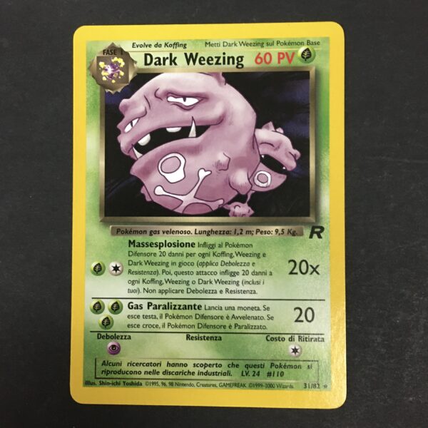 CARTA POKEMON DARK WEEZING TEAM ROCKET ITA