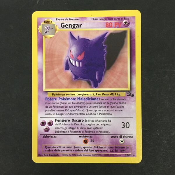 CARTA POKEMON GENGAR FOSSIL ITA