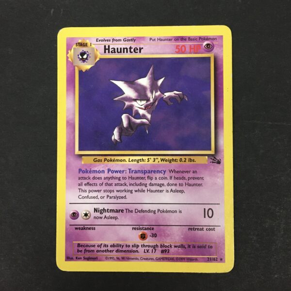 CARTA POKEMON HAUNTER FOSSIL ENG