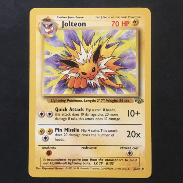 CARTA POKEMON JOLTEON JUNGLE ENG