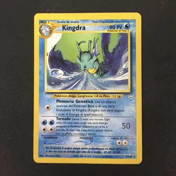 CARTA POKEMON KINGDRA NEO REVELATION ITA