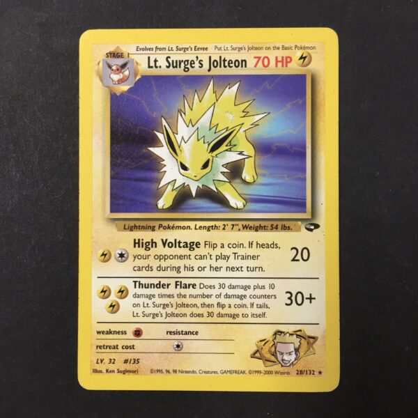 CARTA POKEMON LT. SURGE'S JOLTEON GYM CHALLENGE ENG