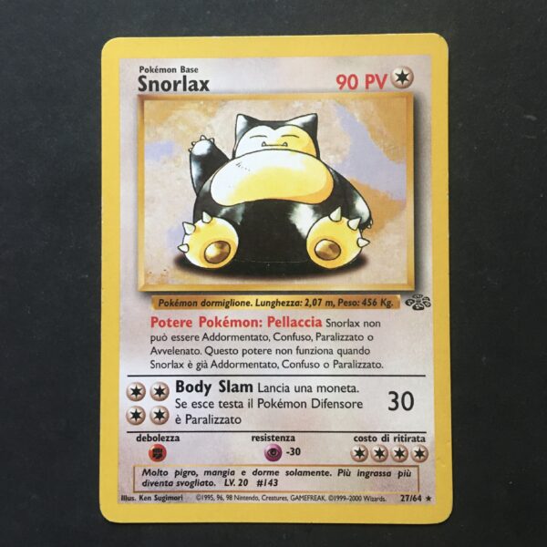 CARTA POKEMON SNORLAX JUNGLE ITA