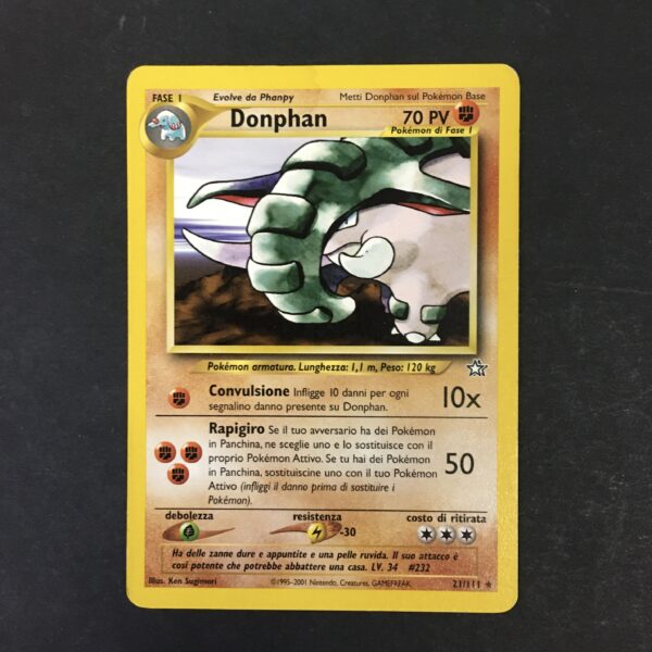 CARTA POKEMON DONPHAN NEO GENESIS ITA