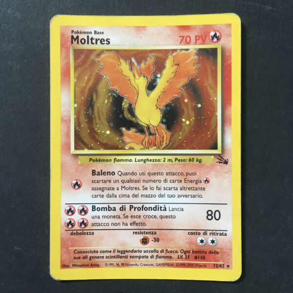 CARTA POKEMON MOLTRES HOLO FOSSIL ITA