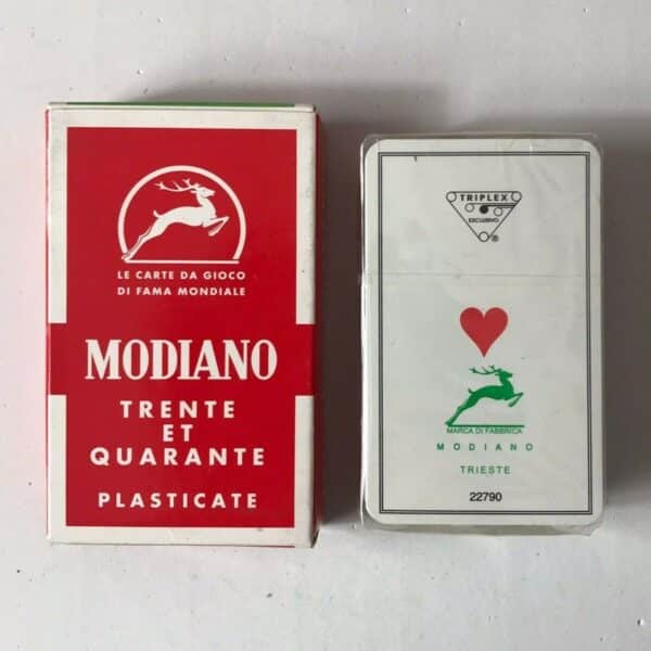 CARTE DA GIOCO TRENTE ET QUARANTE - MODIANO FABBRI EDITORI - PLASTICATE