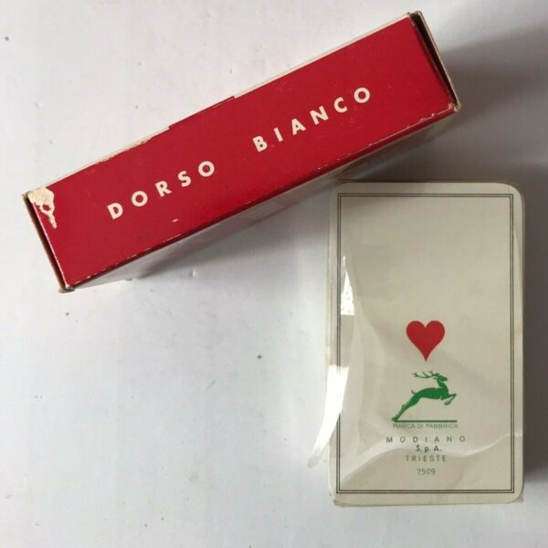 CARTE DA GIOCO TRENTE ET QUARANTE - MODIANO - VINTAGE & RARE - DORSO BIANCO LATO