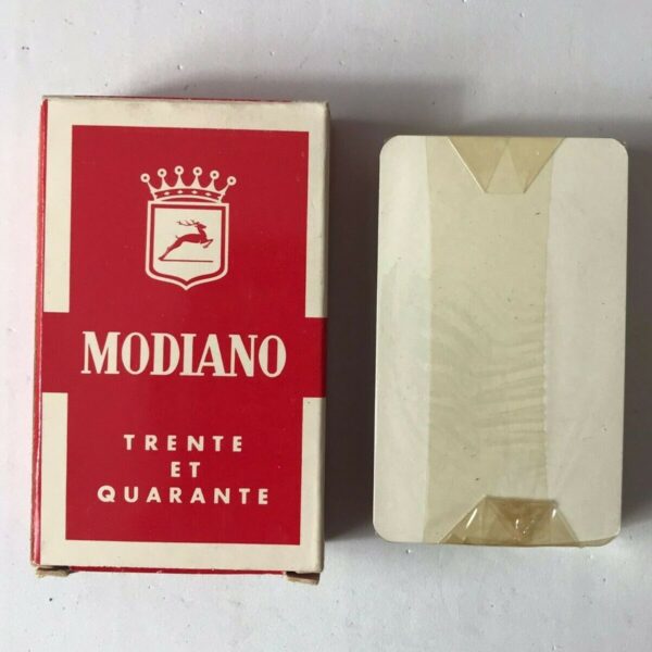 CARTE DA GIOCO TRENTE ET QUARANTE - MODIANO - VINTAGE & RARE - DORSO BIANCO RETRO