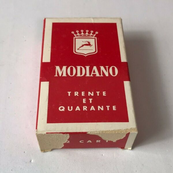 CARTE DA GIOCO TRENTE ET QUARANTE - MODIANO - VINTAGE & RARE - DORSO BIANCO VERTICALE