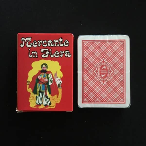 CARTE DA GIOCO MERCANTE IN FIERA MODIANO ROSSA RETRO