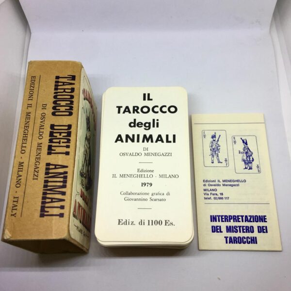 IL TAROCCO DEGLI ANIMALI - OSVALDO MENEGAZZI - MENEGHELLO - 1979 - EDIZIONE LIMITATA - VINTAGE FRONTE