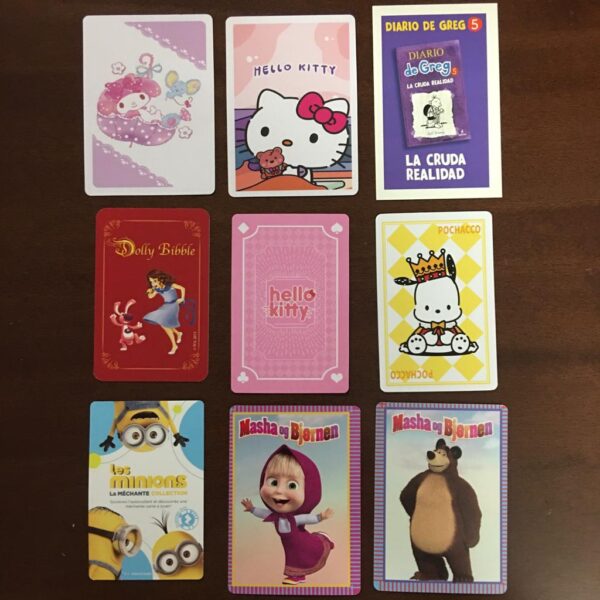 LOT OF 9 MIXED SINGLE SWAP PLAYING CARDS CARTOON