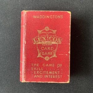 WADDINGTON'S LEXICON CARD GAME 1933 - VINTAGE frontale