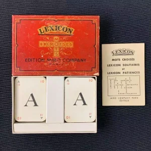 CARD GAME - LEXICON MOTS CROISES - 1940 - EDITION MIRO COMPANY - VINTAGE RARE