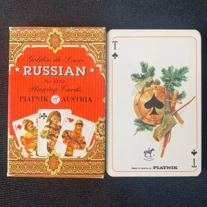 GOLDEN DE LUXE RUSSIAN PIATNIK PLAYING CARDS - PIATNIK
