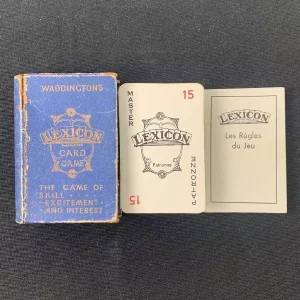 WADDINGTON'S LEXICON CARD GAME ANNI '30 - VINTAGE RARE - FRENCH EDITION - BLUE